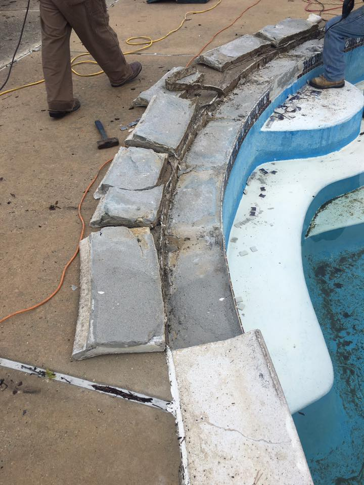 Pool being repair & restored in Wildwood, NJ